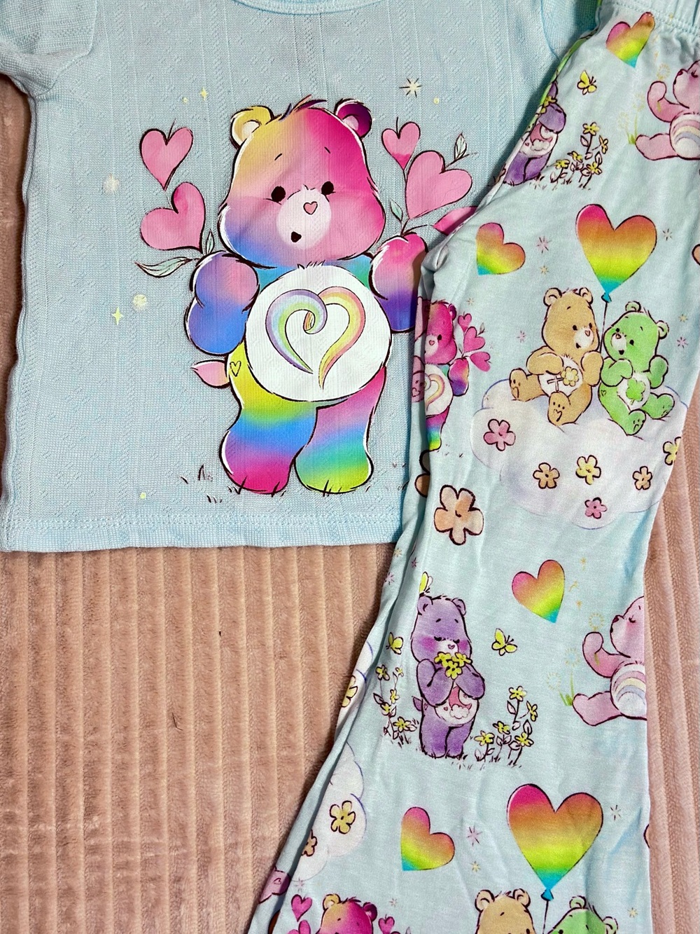 Birdie Bean Care Bears Bamboo Set 6-12M Ribbed Top & Flare Pants